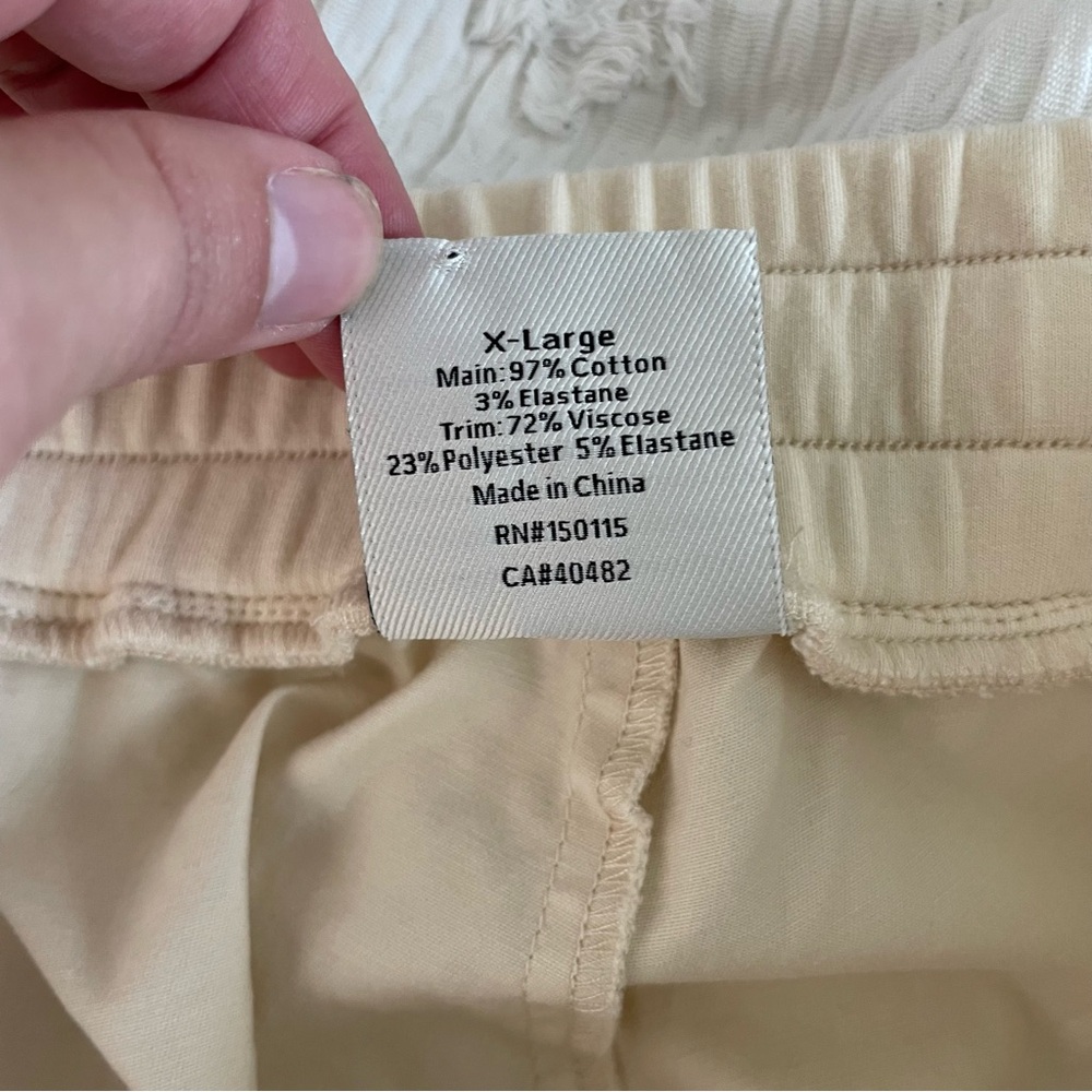 Varley Celita 27.5” Jogger Pants XL Soft Cotton Twill Ivory White Relaxed Fit - Picture 10 of 12